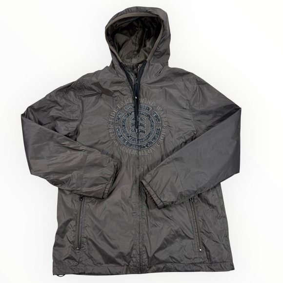Vintage Element Jacket Earth Wind Fire Men's M Brown Full Zip Lightweight Hooded - Picture 1 of 9